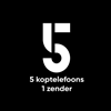 🎧 5 RGB koptelefoons 📡 1 zender