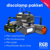 🕺 Discolamp-pakket large: Rookmachine + Laser + strobo + discolamp