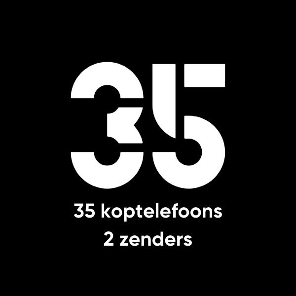 🎧 35 RGB koptelefoons  📡 2 zenders