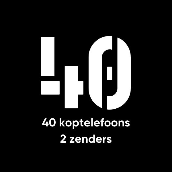 🎧 40 RGB koptelefoons 📡 2 zenders