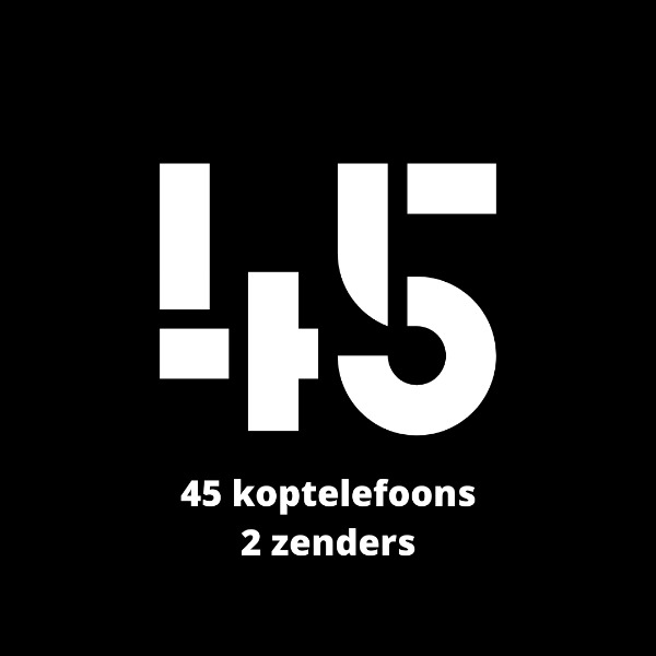 🎧 45 RGB koptelefoons 📡 2 zender