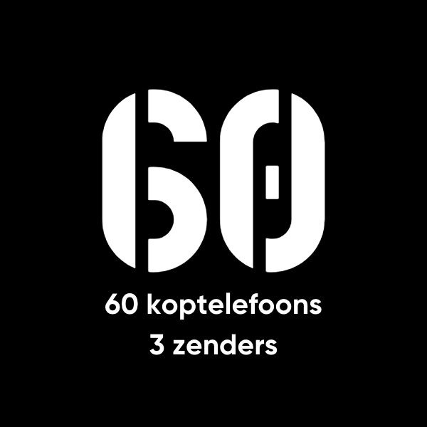 🎧 60 RGB koptelefoons 📡 3 zenders