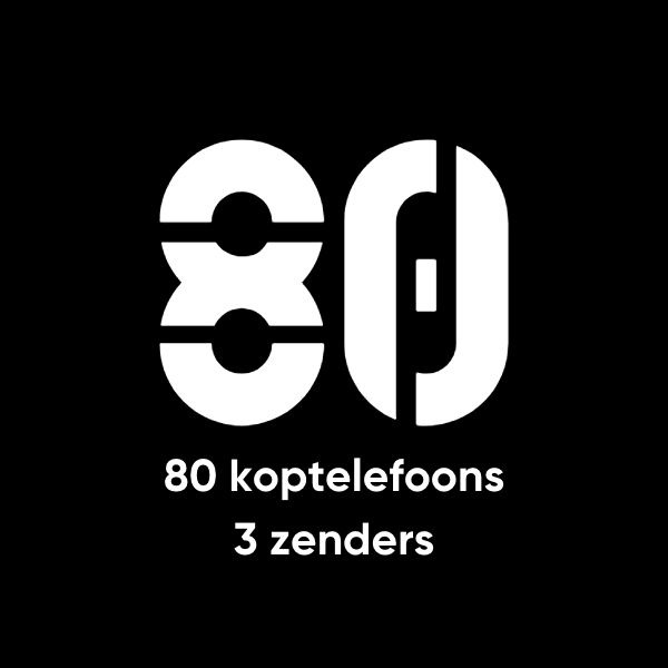 🎧 80 RGB koptelefoons 📡3 zenders