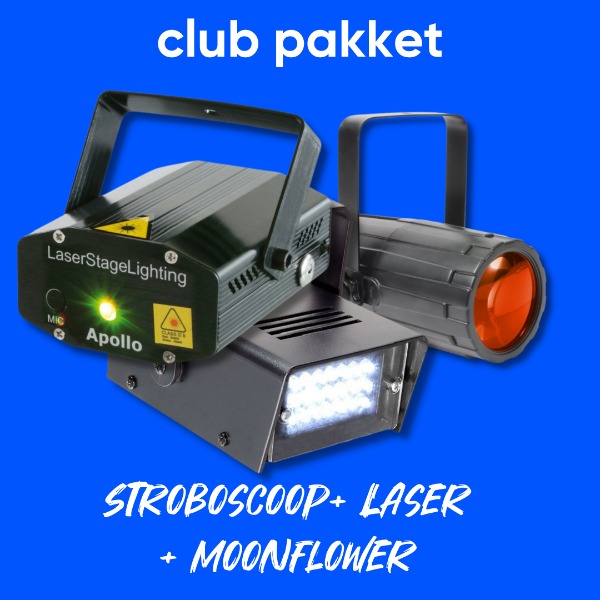 🕺 Club pakket: Laser + Strobo + Discolamp 🕺 Club pakket: Laser + Strobo + Discolamp