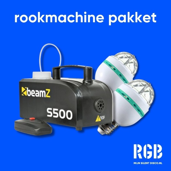 💨 Rookmachine-pakket: rookmachine + 2 disco lampen