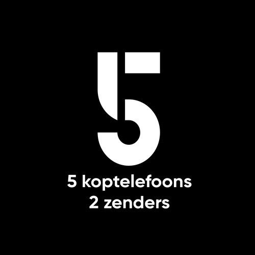 🎧 5 RGB koptelefoons 📡 2 zenders